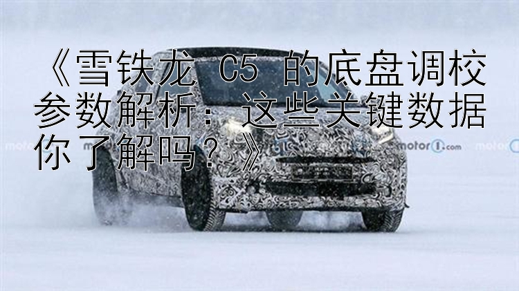 《雪铁龙 C5 的底盘调校参数解析：这些关键数据你了解吗？》